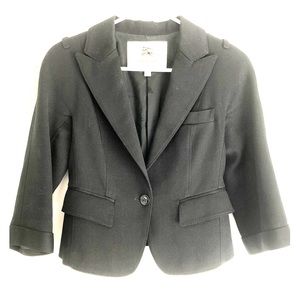 Black Textured Burberry Blazer